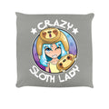 Grey - Front - Grindstore Crazy Sloth Lady Cushion