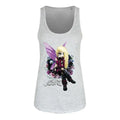 White - Front - Hexxie Womens-Ladies Totally Winging It Violet Vest Top