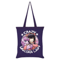 Purple - Front - Grindstore Crazy Unicorn Lady Tote Bag