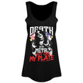 Black - Front - Grindstore Womens-Ladies Death In My Metal Not On My Plate Vest Top