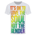 White - Front - Grindstore Mens Love The Soul Not The Gender Sublimation T-Shirt