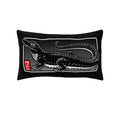 Black - Front - Unorthodox Collective Oriental Crocodile Filled Cushion