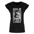 Black - Front - Tokyo Spirit Womens-Ladies Loner T-Shirt