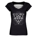 Black - Front - Grindstore Womens-Ladies Pentagram Eye T-Shirt