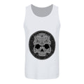 White - Front - Unorthodox Collective Mens Graphic Skull Vest Top Set