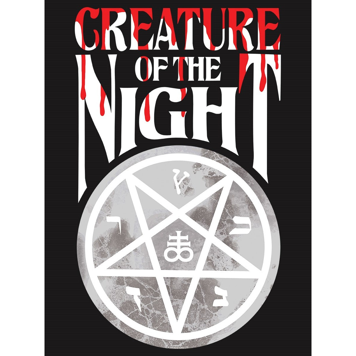 Black - Side - Grindstore Womens-Ladies Creature Of The Night Vest Top