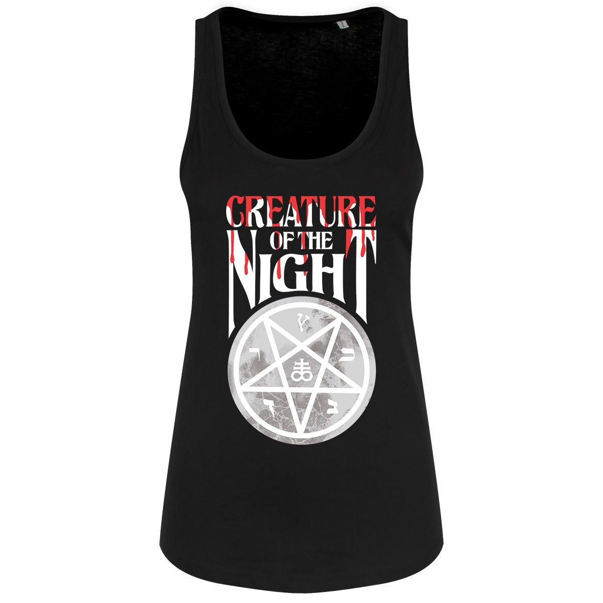 Black - Front - Grindstore Womens-Ladies Creature Of The Night Vest Top