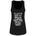 Black - Front - Grindstore Womens-Ladies Im Out Of Bed & Dressed Vest Top