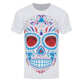 White-Blue-Red - Front - Grindstore Mens Sugar Skull Sublimation T-Shirt