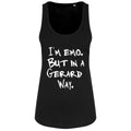 Black - Front - Grindstore Womens-Ladies Im Emo But In A Gerard Way Vest Top