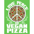 Green - Back - Grindstore Unisex Adult Love Peace And Vegan Pizza Full Apron