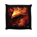 Black-Orange - Front - Spiral Phoenix Arisen Filled Cushion