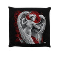 Black-Red - Front - Spiral Angel Despair Filled Cushion