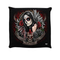 Black-Red - Front - Spiral Muertos Dias Filled Cushion