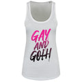 White - Front - Grindstore Womens-Ladies Gay And Goth Tank Top