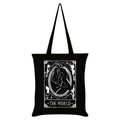 Black-White - Front - Deadly Tarot The World Tote Bag