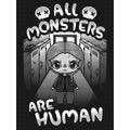 Black-White - Side - Mio Moon Womens-Ladies All Monsters Are Human Tank Top