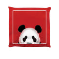 Red - Front - Inquisitive Creatures Panda Filled Cushion