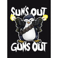 Black - Side - Psycho Penguin Mens Suns Out Guns Out Vest Top