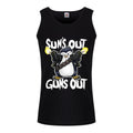 Black - Front - Psycho Penguin Mens Suns Out Guns Out Vest Top