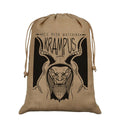 Brown-Black - Front - Grindstore Anti Christmas Hessian Krampus Santa Sack