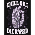 Black - Side - Grindstore Womens-Ladies Chill Out Dickwad Vest Top