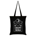 Black-White - Front - Grindstore Creepy Things Tote Bag