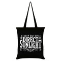 Black-White - Front - Grindstore Keep Out Of Direct Sunlight Tote Bag