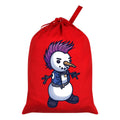 Red - Front - Grindstore Punk Snowman Christmas Santa Sack