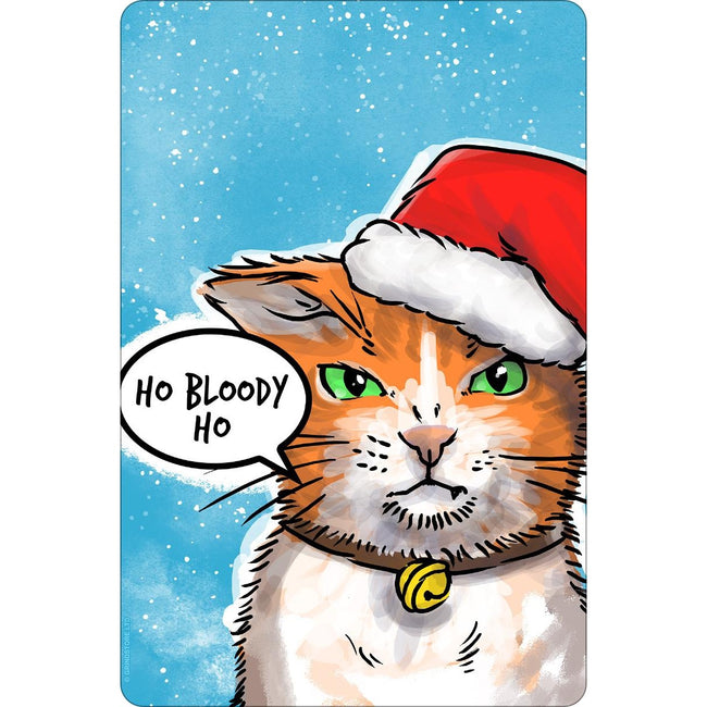 Sky Blue-Orange-Red - Front - Cute But Abusive Ho Bloody Ho Tin Door Sign
