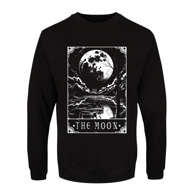 Black-White - Front - Deadly Tarot Mens The Moon Sweatshirt