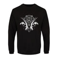 Black - Front - Grindstore Mens Goat Skull Pentagram Sweatshirt