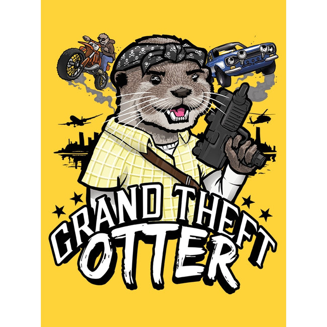 Yellow - Side - Grindstore Mens Grand Theft Otter T-Shirt