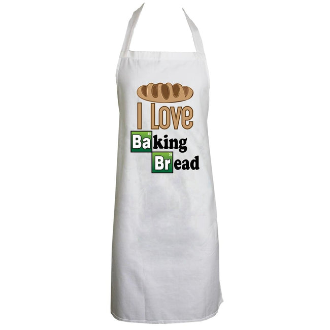 White - Front - Grindstore I Love Baking Bread Apron