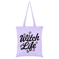 Lilac-Black - Front - Grindstore Witch Life Tote Bag