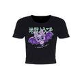Black-Lilac - Front - Kawaii Coven Womens-Ladies Welcome To Hell Crop Top