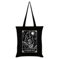 Black-White - Front - Deadly Tarot The Hanged Man Tote Bag