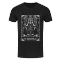 Black-White - Front - Deadly Tarot Mens The Hierophant Heather T-Shirt