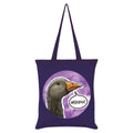 Purple-Brown-White - Front - Cute But Abusive Arsehole Goose Tote Bag