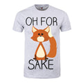 White-Orange-Black - Front - Grindstore Mens Oh For Fox Sake T-Shirt