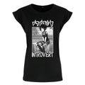 Black-White - Front - Tokyo Spirit Womens-Ladies Introvert T-Shirt