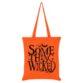 Orange-Black - Front - Grindstore Something Wicked Halloween Tote Bag