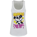 White - Front - Handa Panda Ladies-Womens You Can Do It Floaty Tank