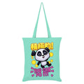 Mint Green - Front - Handa Panda You Can Do It Tote Bag