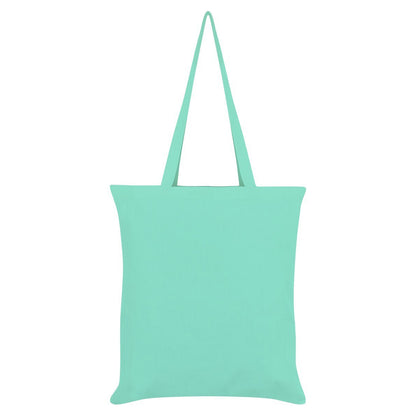 Mint Green-Dark Grey-Brown - Back - Spooky Cat Making Magic Tote Bag