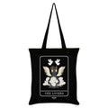 Black-White - Front - Spooky Cat The Lovers Tarot Tote Bag