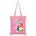 Pale Pink-White-Brown - Front - Cute But Abusive Tosser Tote Bag
