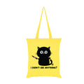 Lemon-Black - Front - Pop Factory I Didnt See Anything Tote Bag