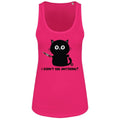 Raspberry-Black - Front - Pop Factory Womens-Ladies I Didnt See Anything Tank Top