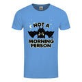 Azure Blue-Black-Yellow - Front - Pop Factory Mens Not A Morning Person T-Shirt